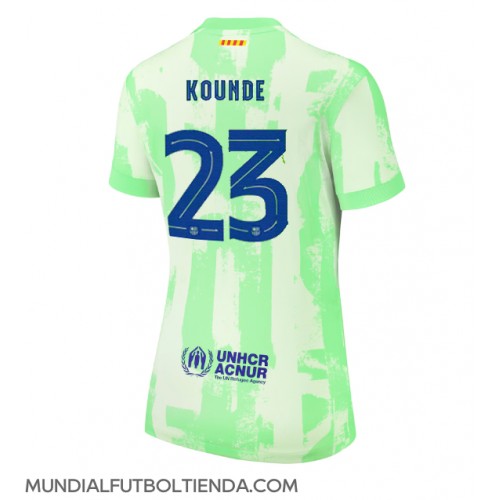 Camiseta Barcelona Jules Kounde #23 Tercera Equipación Replica 2024-25 para mujer mangas cortas